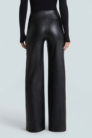 Faux Leather Wide Leg