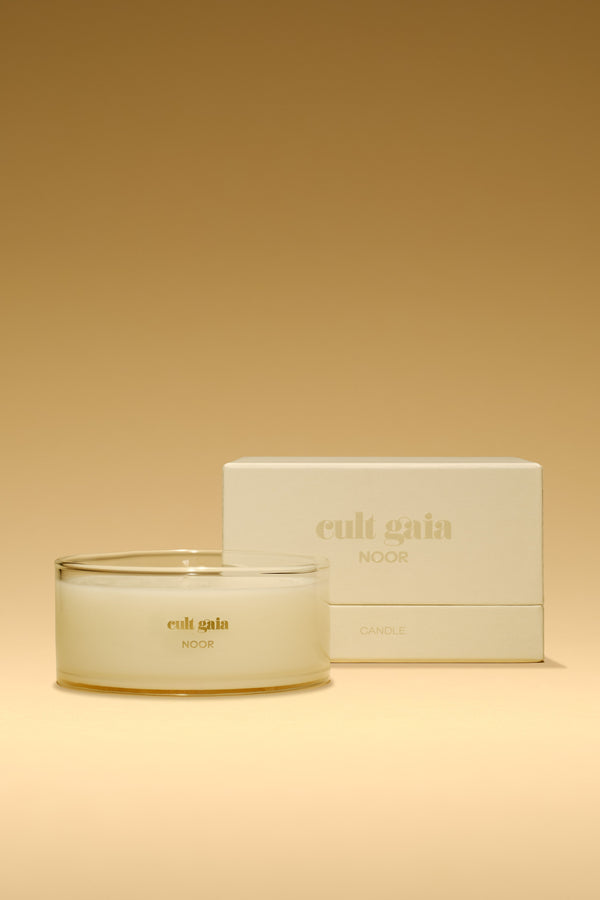 Travertine Candle Vessel & Candle