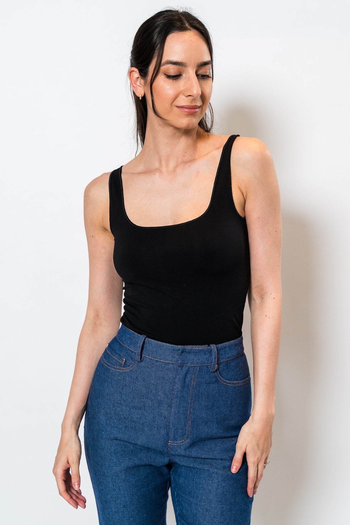 Stretch Scoop Neck Bodysuit