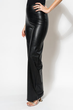 Faux Leather Wide Leg
