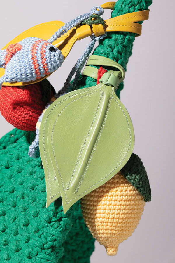 Leather Leaf Charm