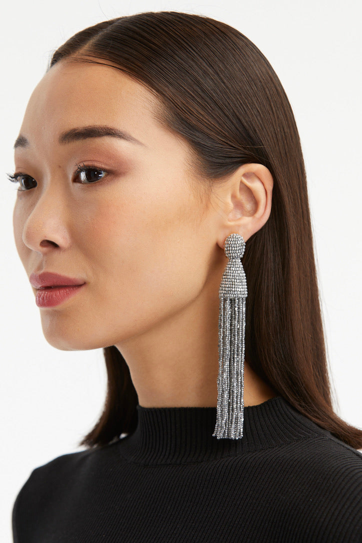 Beaded Tassel Earrings